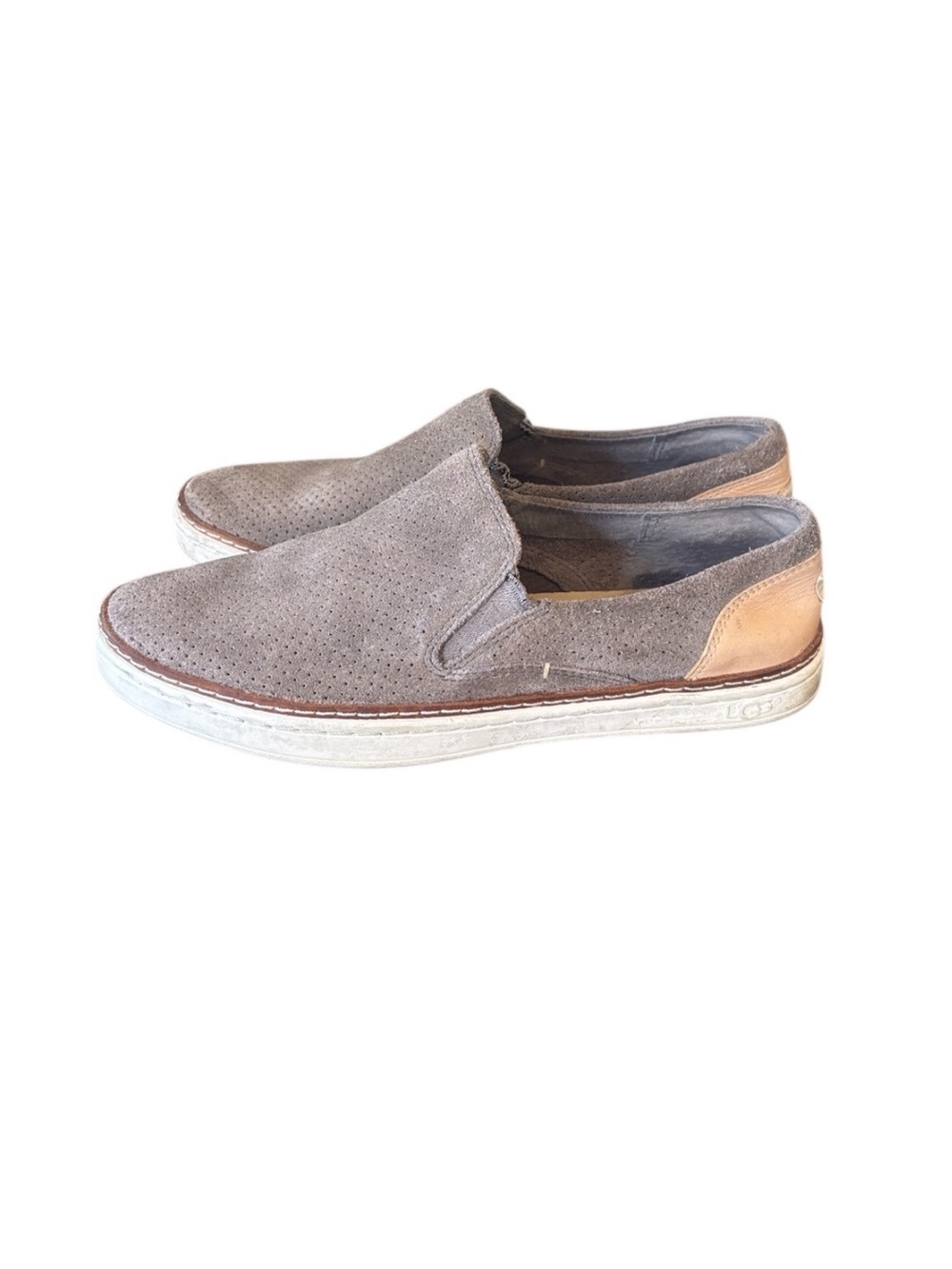 Ugg Adley Gray Perf‎ Suede Slip In Sneaker Size EU 36.5 US 5.5